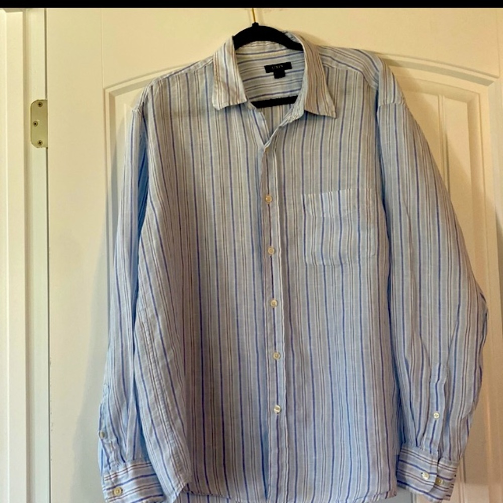J. Crew 100% Linen Shirt Size Large